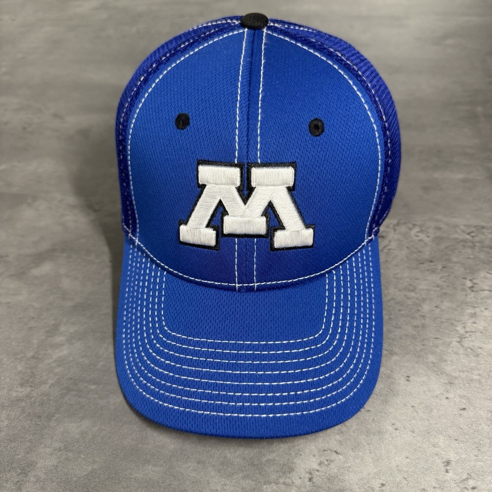 Minnesota‎ Gophers Hat Blue White Alternate Colorway Adjustable Trucker Mesh Cap